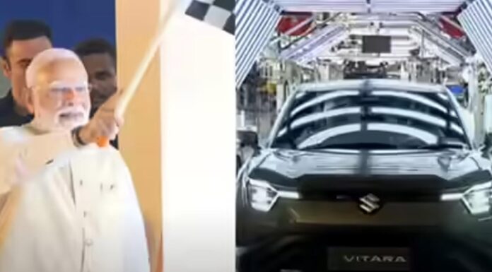 ਭਾਰਤ ਦੀ ਪਹਿਲੀ ਗਲੋਬਲ ਇਲੈਕਟ੍ਰਿਕ SUV e-Vitara ਲਾਂਚ, ਪ੍ਰਧਾਨ ਮੰਤਰੀ ਮੋਦੀ ਨੇ ਹਰੀ ਝੰਡੀ ਦਿਖਾਈ, 100 ਦੇਸ਼ਾਂ ਨੂੰ ਨਿਰਯਾਤ ਕੀਤਾ ਜਾਵੇਗਾ