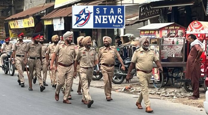 ਜਲੰਧਰ-ਦੇਹਾਤੀ ਪੁਲਿਸ ਵੱਲੋਂ 15 ਅਗਸਤ ਅਤੇ ਜਨਮ ਅਸ਼ਟਮੀ ਨੂੰ ਧਿਆਨ ਵਿੱਚ ਰੱਖਦਿਆਂ ਮਹਿਤਪੁਰ ਵਿੱਚ ਫਲੈਗ ਮਾਰਚ !