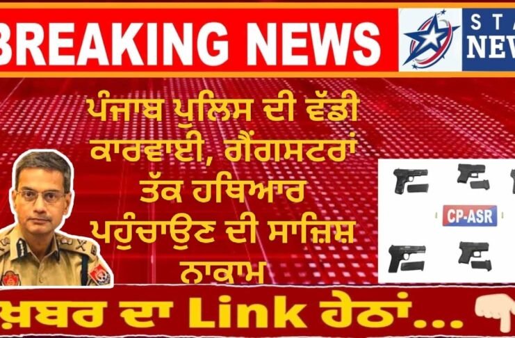 ਪੰਜਾਬ ਪੁਲਿਸ ਦੀ ਵੱਡੀ ਕਾਰਵਾਈ, ਗੈਂਗਸਟਰਾਂ ਤੱਕ ਹਥਿਆਰ ਪਹੁੰਚਾਉਣ ਦੀ ਸਾਜ਼ਿਸ਼ ਨਾਕਾਮ