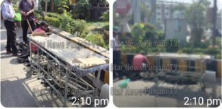 ਬੀਮਾਰ ਹੋਏ ਕਪੂਰਥਲਾ ਚੌਂਕ ਨੂੰ ਮਿਲਿਆ ਮਰੀਜਾਂ ਵਾਲੇ ਸਟ੍ਰੈਚਰ ਦਾ ਸਹਾਰਾ !